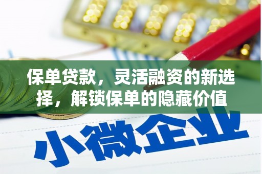 雾台保单贷款，灵活融资的新选择，解锁保单的隐藏价值