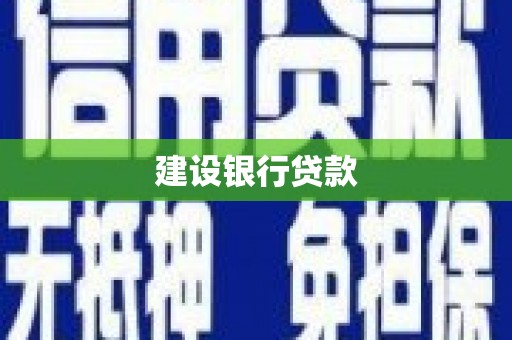 雾台建设银行贷款