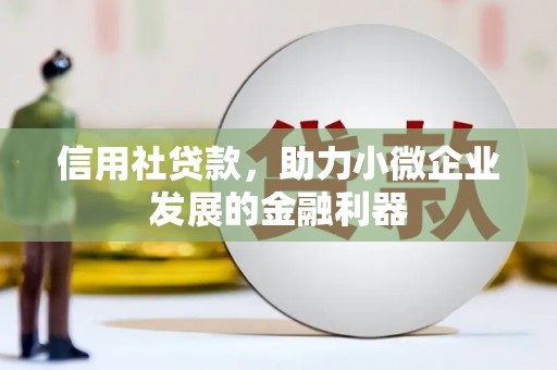 雾台信用社贷款，助力小微企业发展的金融利器