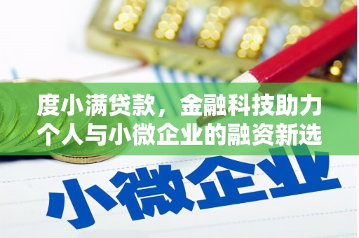 雾台度小满贷款，金融科技助力个人与小微企业的融资新选择