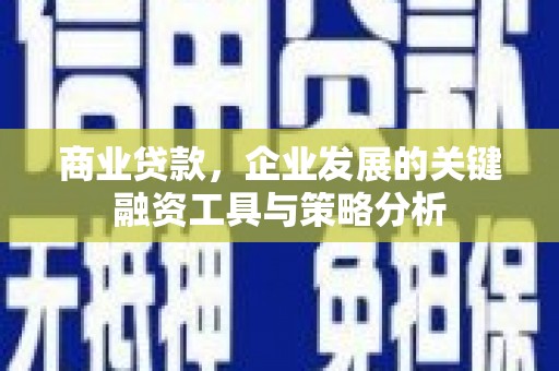 雾台商业贷款，企业发展的关键融资工具与策略分析