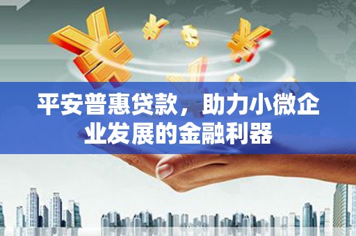 雾台平安普惠贷款，助力小微企业发展的金融利器