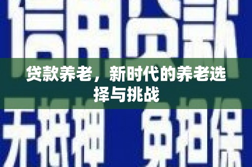 雾台贷款养老，新时代的养老选择与挑战