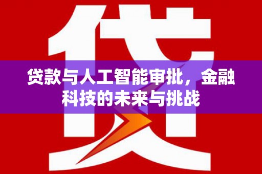雾台贷款与人工智能审批，金融科技的未来与挑战