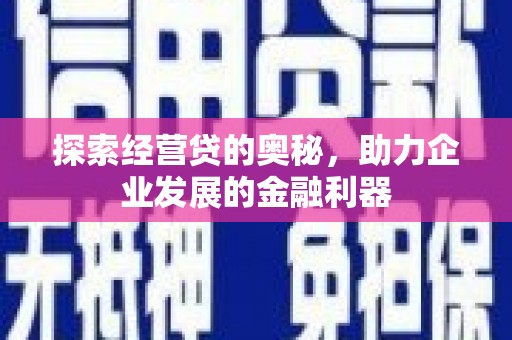 雾台探索经营贷的奥秘，助力企业发展的金融利器
