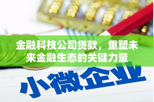 雾台金融科技公司贷款，重塑未来金融生态的关键力量