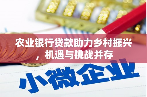 雾台农业银行贷款助力乡村振兴，机遇与挑战并存