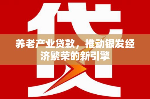 雾台养老产业贷款，推动银发经济繁荣的新引擎