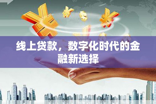 雾台线上贷款，数字化时代的金融新选择