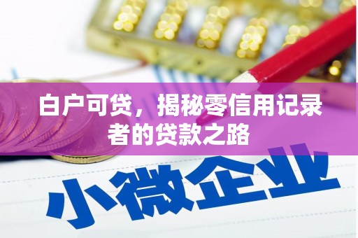 雾台白户可贷，揭秘零信用记录者的贷款之路